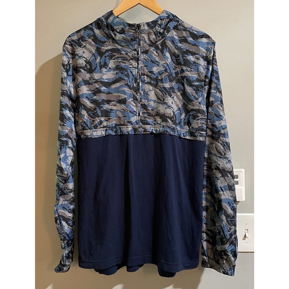 Under Armour Shirt Anorak Windbreaker Hoodie Pullover 1/2 Half Zip Camo Medium